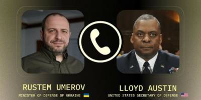 Умєров та Остін обговорили «останні події на полі бою та безпекову допомогу Україні з боку США»