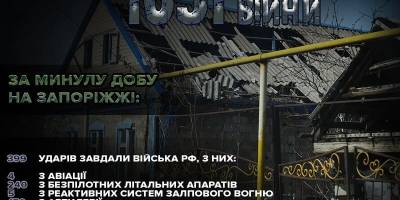 За минулу добу російські війська обстріляли 13 населених пунктів Запорізького регіону