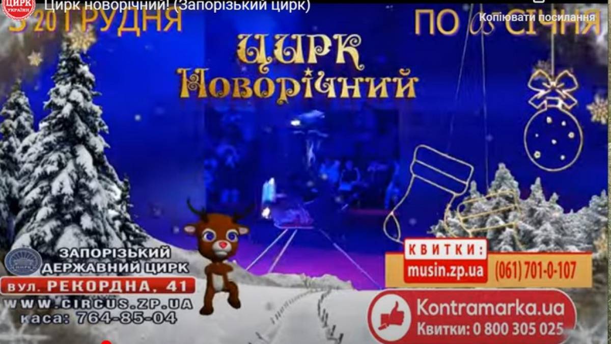 Цирк  кличе запоріжців у новорічну казку