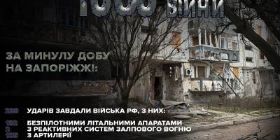 На Запоріжжі окупанти обстріляли 8 населених пунктів
