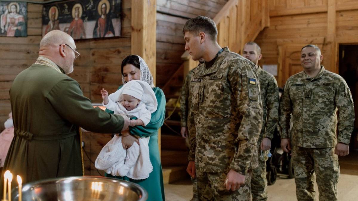 На святій Хортиці хрестили сина захисника Запоріжжя