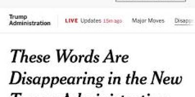 Які слова зникають у новій адміністрації Трампа? The New York Times надала список
