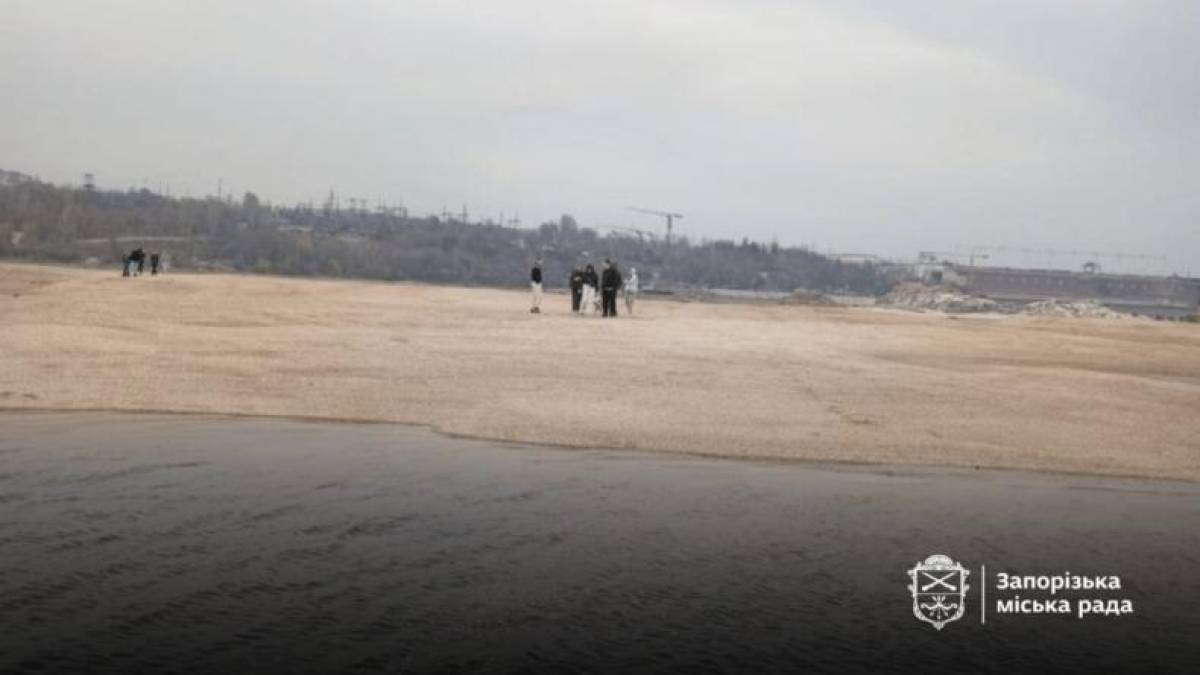 У Запоріжжі велика компанія опинилася на острові посеред Дніпра
