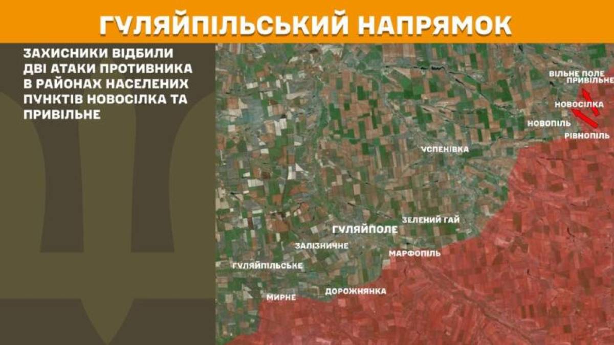 Дві атаки окупантів за добу відбили Сили оборони на Гуляйпільському напрямку