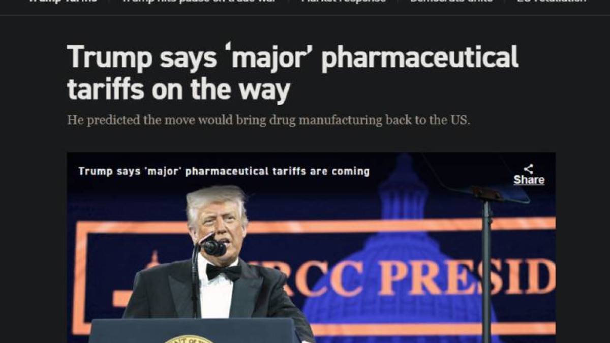 Наближаються «великі» фармацевтичні тарифи — Трамп