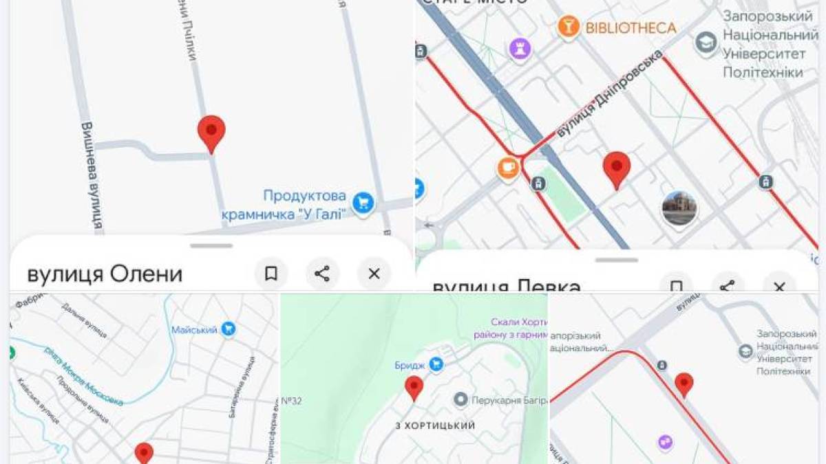 Нові назви 30 вулиць Запоріжжя з’явилися на карті Google Maps