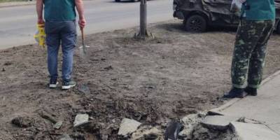 У Шевченківському районі внаслідок вчорашньої ворожої атаки утворилася вирва