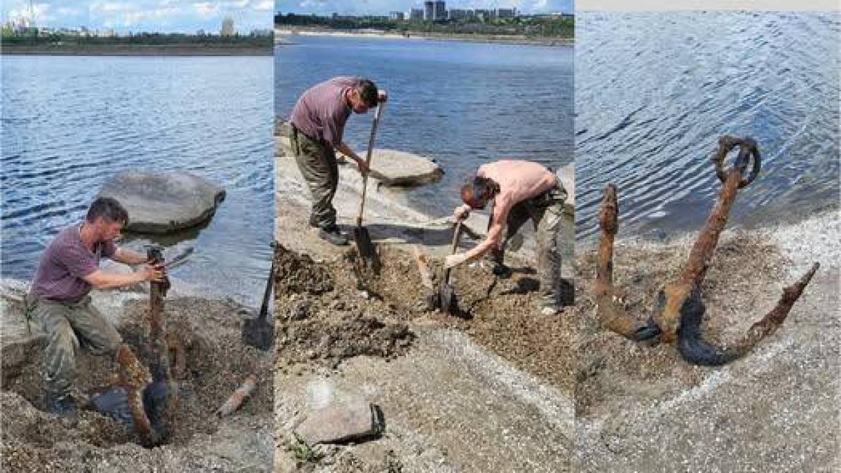 У Запоріжжі на узбережжі Хортиці знайшли старовинний якір