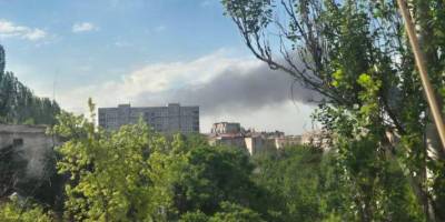 Атака росіян спричинила пожежу на одному із обʼєктів інфраструктури Запоріжжя