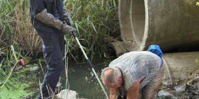 Собаку з переломами врятували з бетонної пастки у Запоріжжі