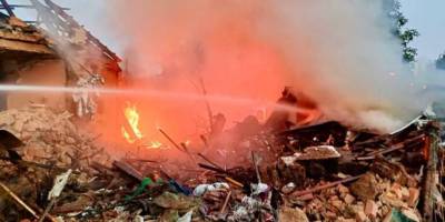 росіяни завдали удар по Оріхову. Пошкоджений  приватний будинок