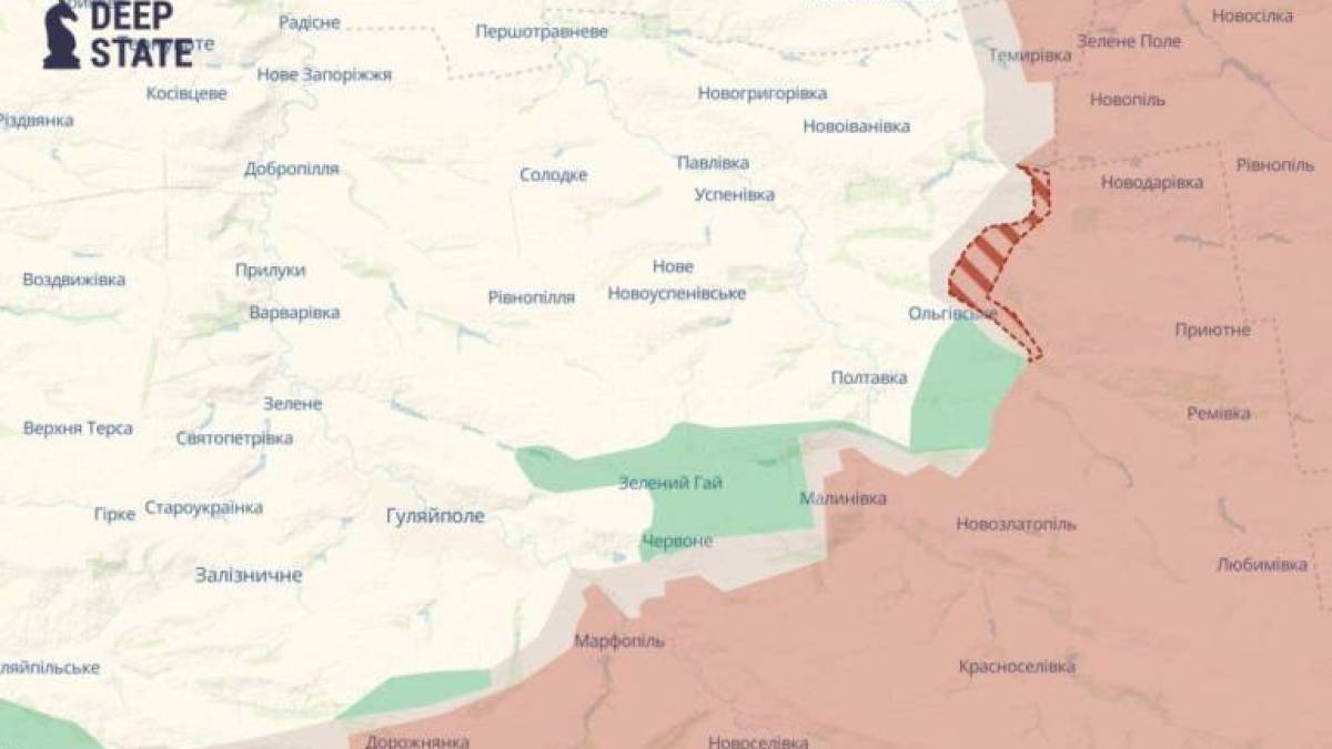 росіяни атакували на південний захід від Оріхова поблизу Нестерянки та на захід від Оріхова