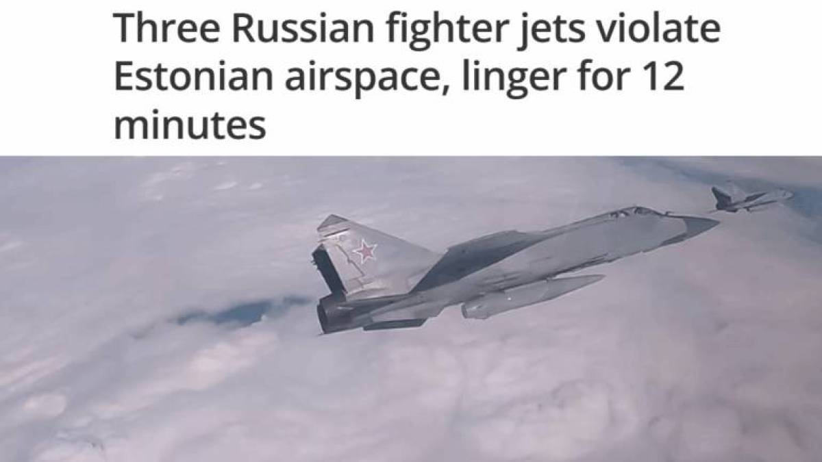 Три російські винищувачі МіГ-31 без дозволу увійшли в повітряний простір Естонії