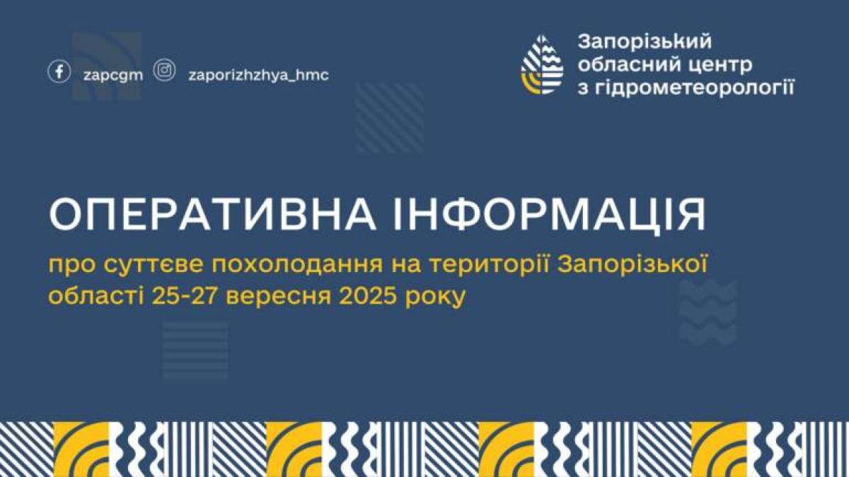 У Запоріжжі різко зміниться погода: прогноз синоптиків