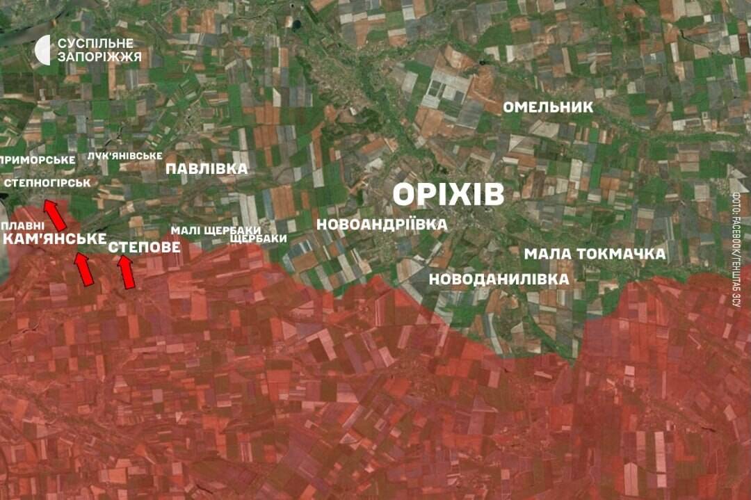 На Оріхівському напрямку ворог тричі наступав у районах Кам’янського, Степногірська та Степового