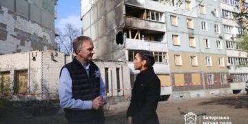 Під час візиту до Запоріжжя делегація Посольства Латвійської Республіки побачила наслідки російської агресії