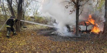 Дві пожежі через обстріли рф виникли у Запорізькій області минулої доби