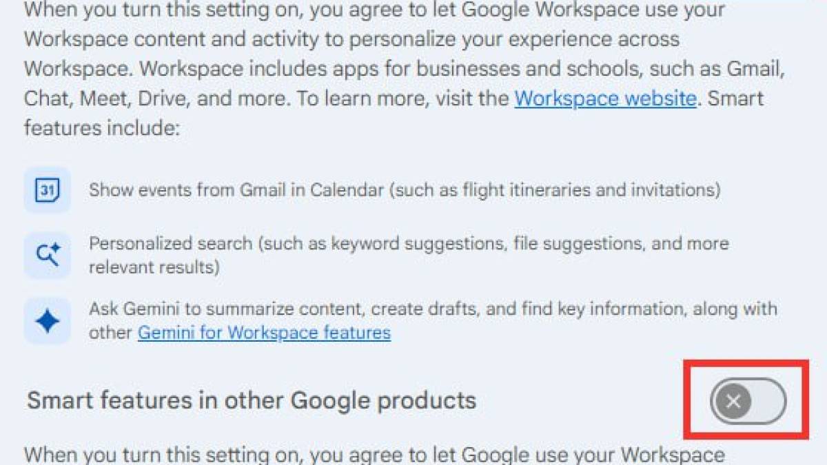 Gmail не показує ваші листи Штучному Інтелекту?