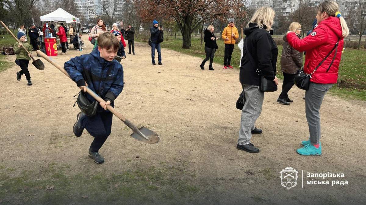Триває висадження дерев на Алеї Гідності