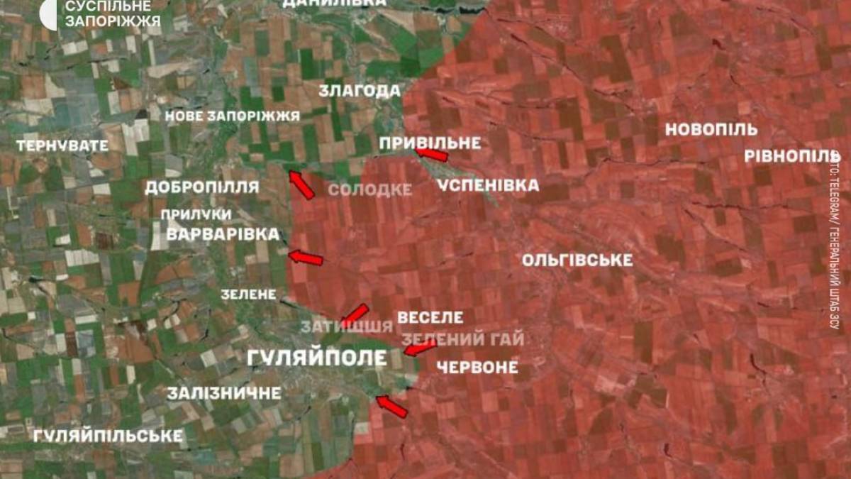 На Гуляйпільському напрямку вчора було 18 ворожих спроб просунутися вперед