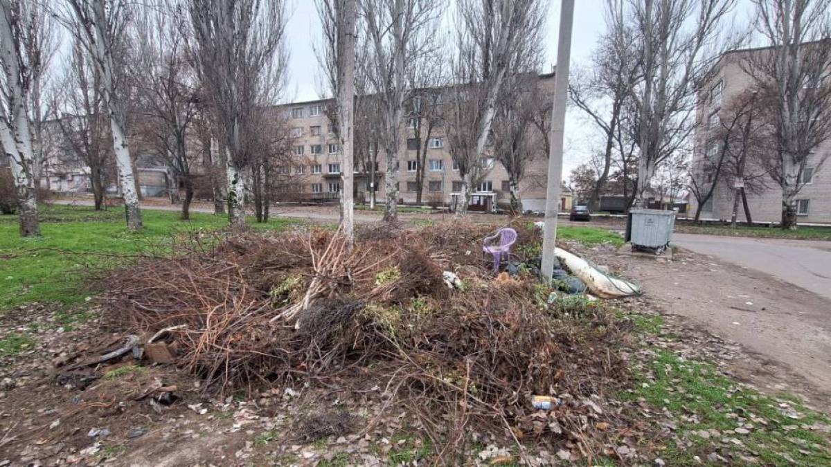 Несанкціоноване сміттєзвалище у Космічному районі Запоріжжя