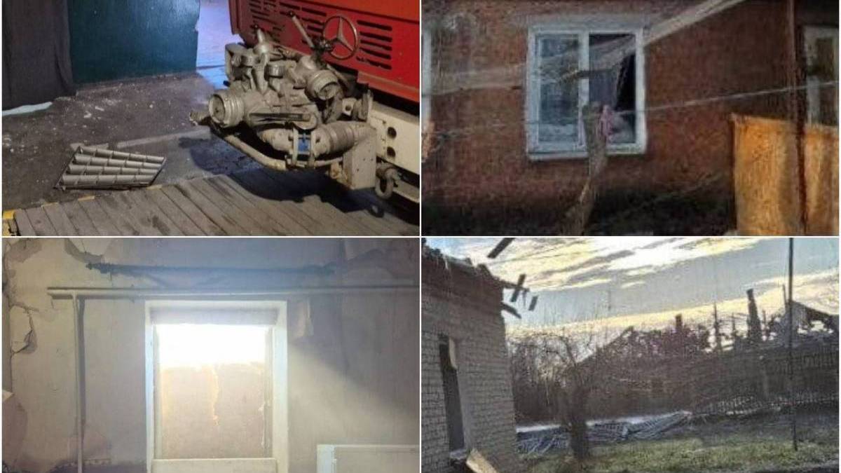 російський БпЛА пошкодив пожежну частину на Запоріжжі