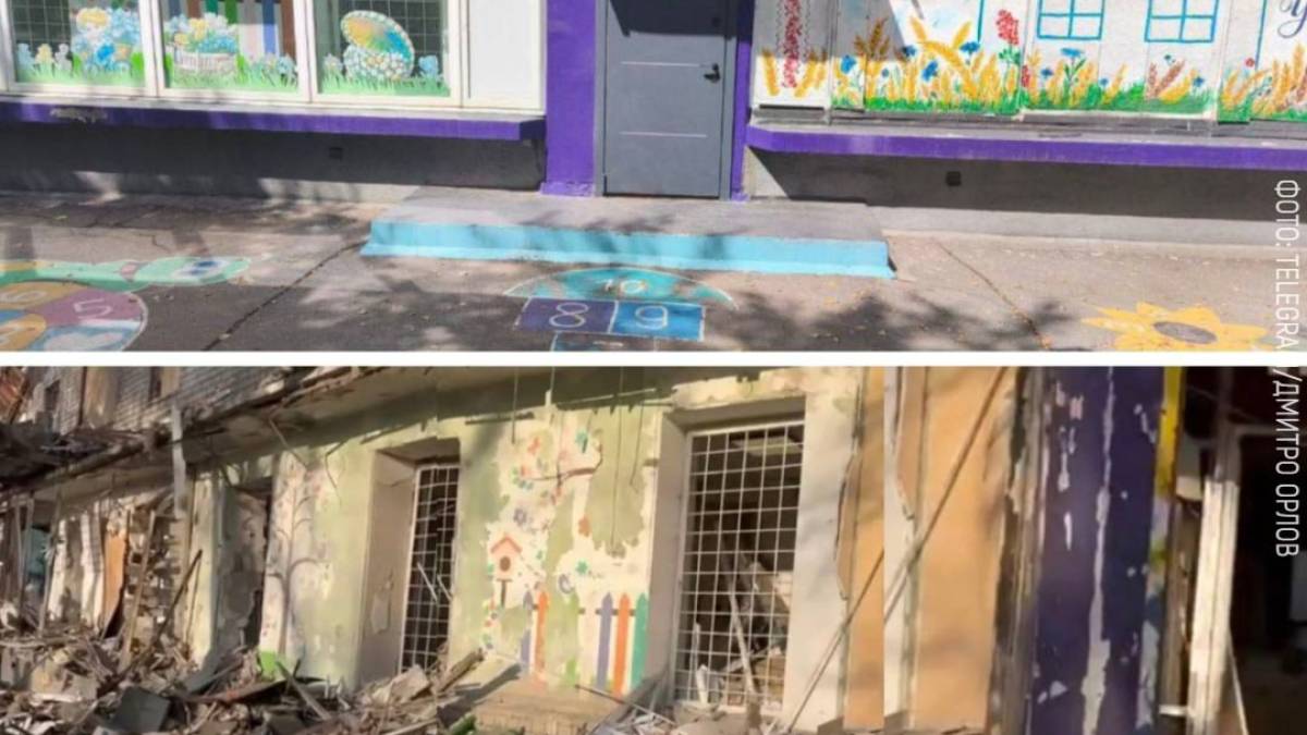 Під час обстрілу пошкоджено дитячий освітній простір для малечі з Енергодара, який працював у Запоріжжі