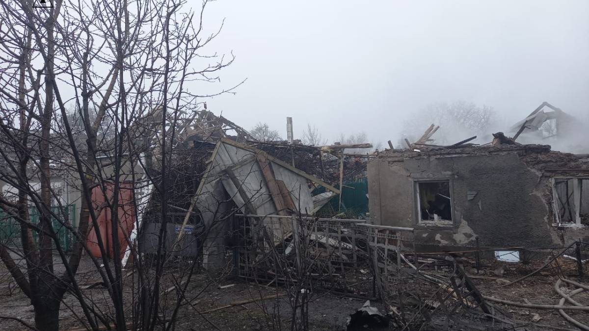 Наслідки російської атаки БпЛА по приватному сектору одного з міст Запорізького району