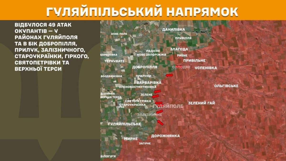 Окупанти здійснили 53 атаки на позиції наших захисників у Запорізькій області