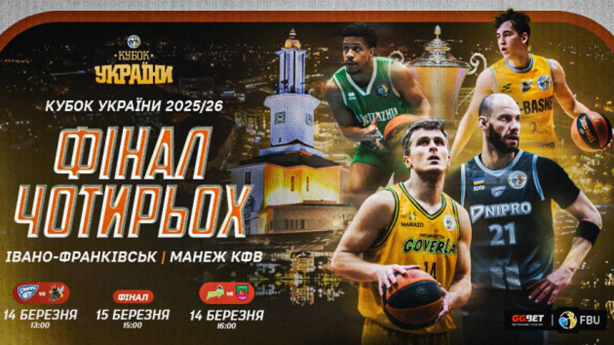 Івано-Франківськ приймає Фінал чотирьох Кубка України з баскетболу