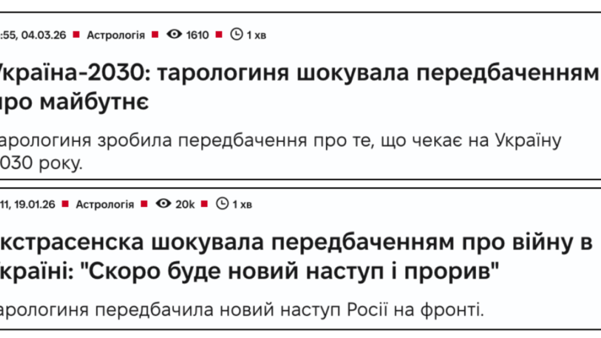 Астрологічні тренди в українських медіа: аналітика від Інституту масової інформації