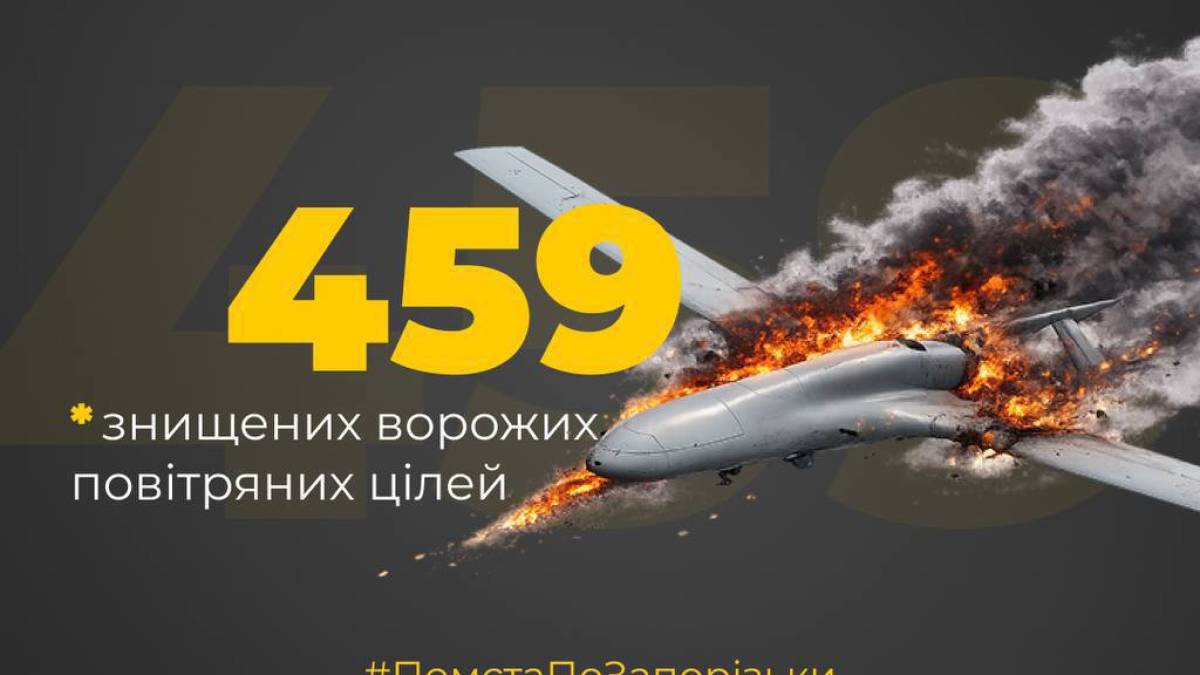 Протягом тижня над Запоріжжям ліквідували 459 російських БпЛА