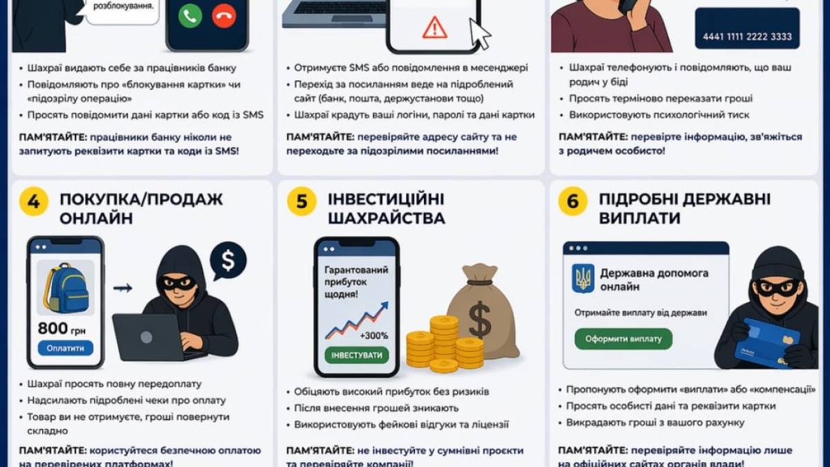 Поліція Запоріжжя попереджає про шахрайські схеми та закликає бути уважними