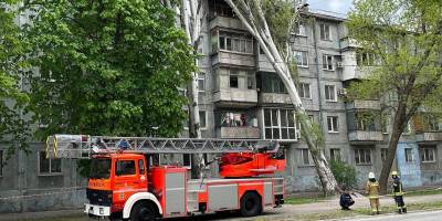 Рятувальники ДСНС розпилюють дерево після сильного вітру