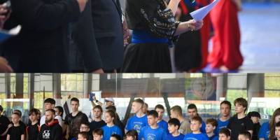Учасники чемпіонату з українського рукопашу «Спас» у Легкоатлетичному манежі Запоріжжя