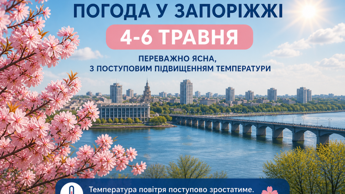 Що буде з погодою у Запоріжжі: синоптики дали прогноз на найближчі дні