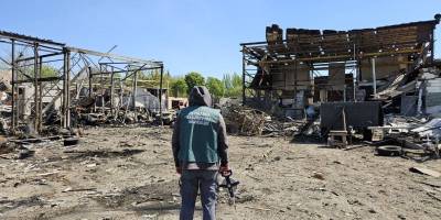 Місце ураження КАБ у Шевченківському районі Запоріжжя після удару рф 5 травня 2026