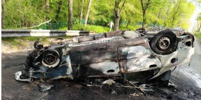 У Запоріжжі після ДТП загорівся легковик: водій був напідпитку