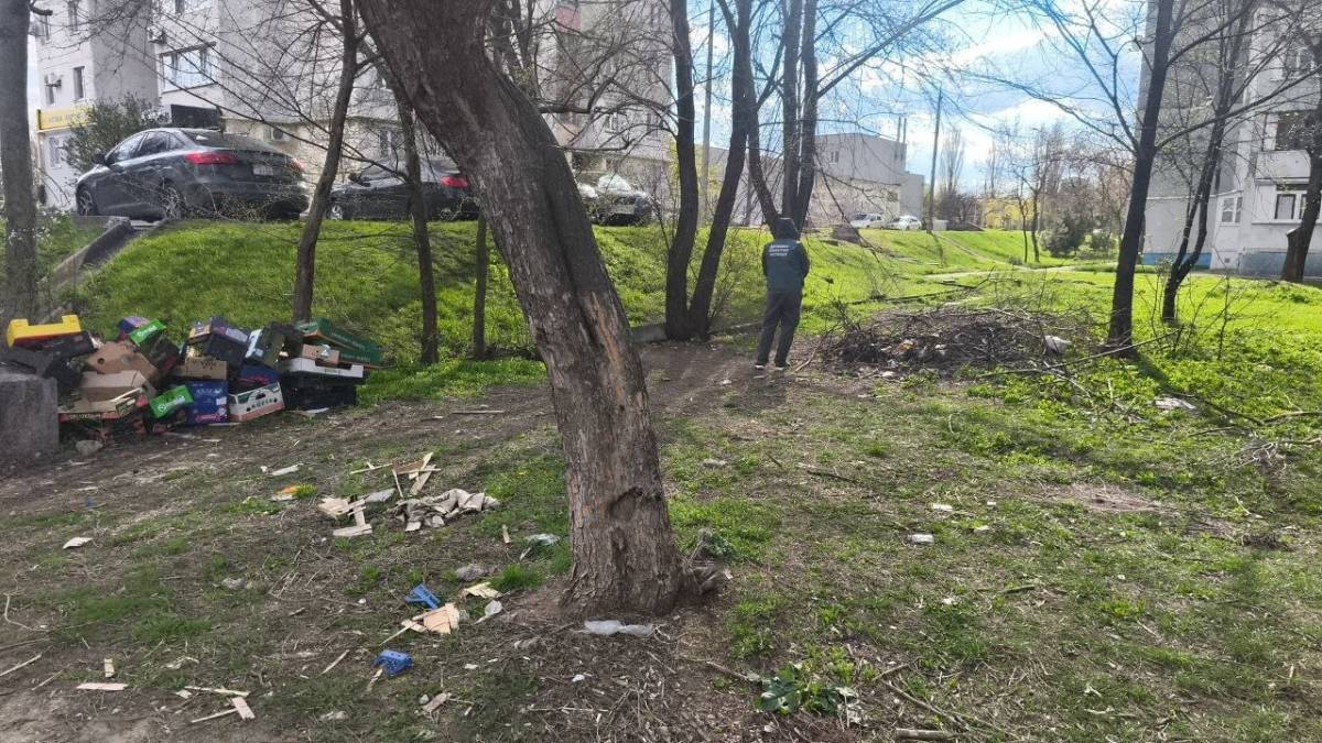 Стихійне звалище з побутовим і будівельним сміттям у житловому кварталі Запоріжжя
