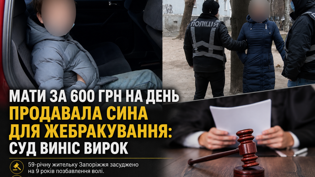 Мешканка Запоріжжя продала сина, втекла за кордон і все одно отримала 9 років